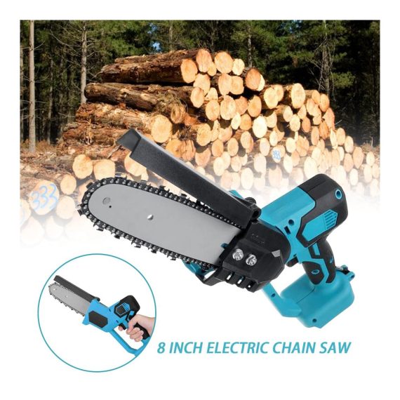 Kompakte 550W Akku-Motorkettensäge | Einhand Mini-Kettensäge für präzises Holzschneiden im Garten | Tragbare Elektro-Einhand-Säge für Strauch- Zweig- und Holzschnitt