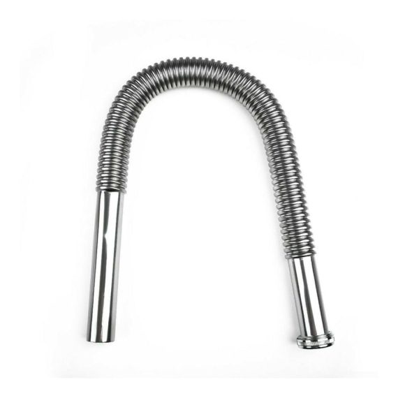 Edelstahl Waschbecken Siphon Abfluss - Universal Flexibles S-Rohr Ablaufrohr für Badezimmer (80cm