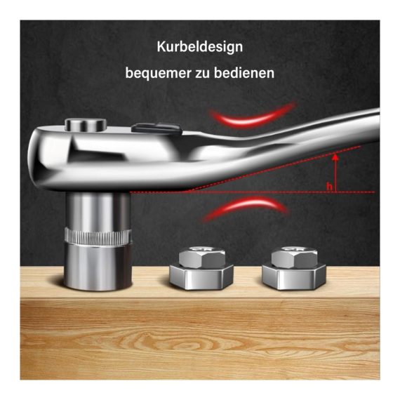 Ratschenschlüssel DYOUen - 3 Stück Umschaltknarren-Set mit 1/4 3/8 1/2 Zoll Antrieb 72 Zähnen Feinverzahnt Ergonomischer Griff - Profi-Werkzeug für präzises Arbeiten