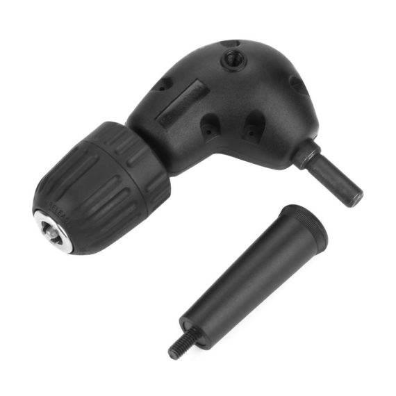 90-Grad Bohrmaschinenadapter 3/8 Zoll Schnellspannbohrfutter - Präziser rechtwinkliger Bohrerzusatz mit 95-mm Rundschaft für effizientes Bohren und optimales Bohrerzubehör