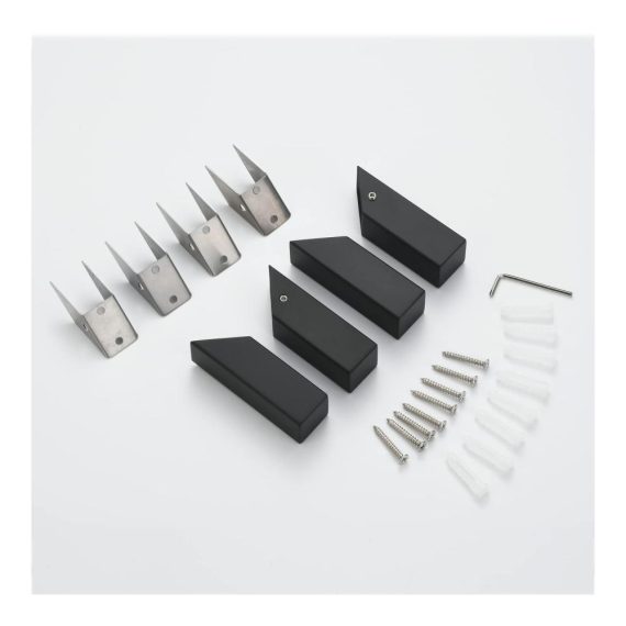 Bademantel- & Handtuchhaken 4er Set - Schwarze Wandhaken fürs Badezimmer platzsparend & robust Garderobenhaken Hutständer BA9808B-4