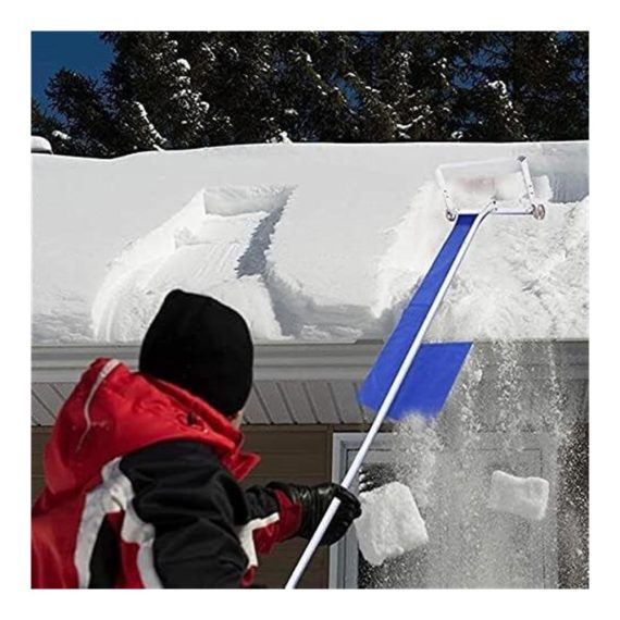 21ft Aluminium Schneeschaufel & Schneerechen - Leichtes Dachräumwerkzeug mit erweiterbarer Reichweite für die effiziente Schneeräumung von Fahrzeugen