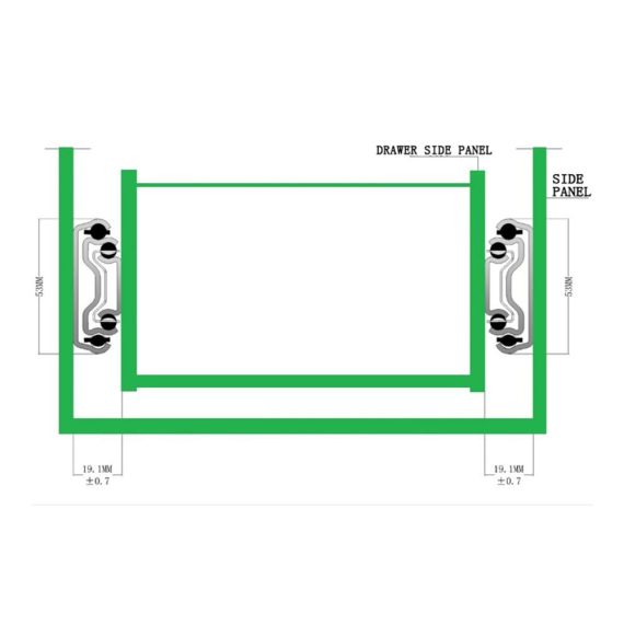 Premium Schubladenauszüge Schwere Schubladenführungen 53 mm Breite Kugellagerverriegelung Seitenmontage - 1 Paar (2 Stück) - Robuste 80 cm/32 Zoll Schubladen für mühelose Organisation und einfache Handhabung