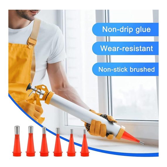 24-teiliges Set Edelstahl-Kartuschenpressen Silikonabdichtung & Dichtmittel-Finishing Werkzeug für Küche und Badezimmer