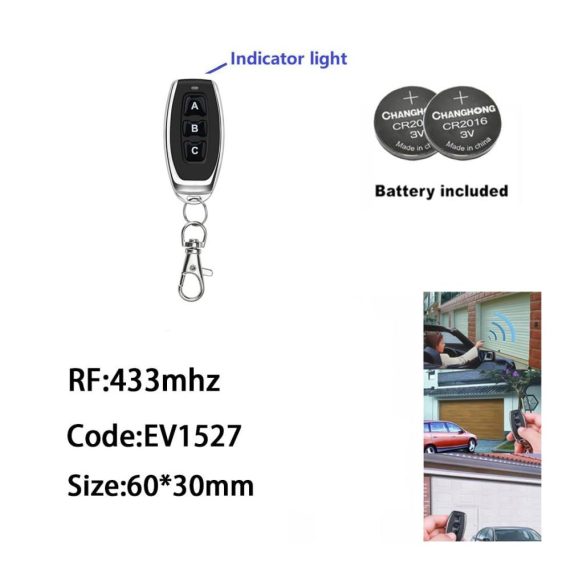 Garagentor-Zubehör 433MHz Mini Relais Funkschalter Set mit DC 12V Motor Modul – Fernbedienung und Schlüsselschalter für Rolltür elektrische Vorhänge und Schlösser