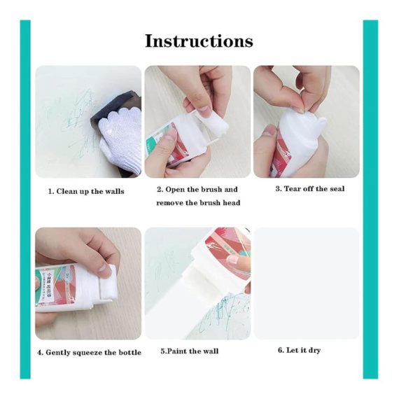 2 PCS Wall Repair Kit - Quick-Drying Spackle Paste with Roller for Graffiti Scratches Stains - White Wall Mending Agent
