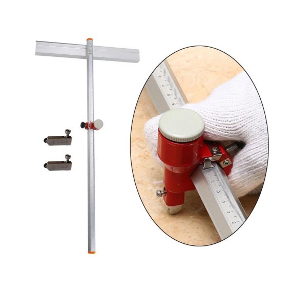 T-förmiger Glasschneider 63 cm – Professionelles Handwerkzeug mit Klingen für präzises Schneiden und Brechen ideal für DIY-Projekte mit Keramik. Leichtes Schneidwerkzeug für Glasarbeiten
