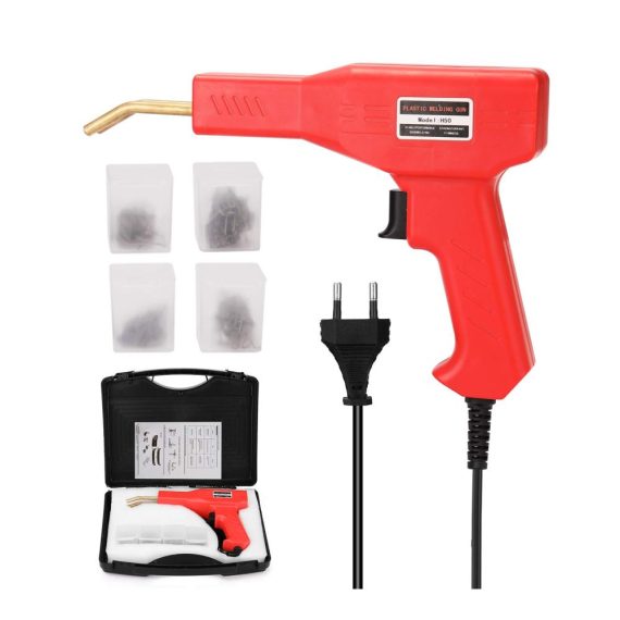 Kunststoffschweißgerät 50W - Reparaturset für Auto-Stoßstangen mit 200 Schweißnägeln - PVC-Reparaturmaschine mit 4 Thermische Hefter