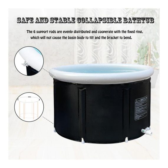 Tragbare Eisbad-Whirlpool-Badewanne Kalte Tauchtherapie für Sportler (89 cm x 55 cm