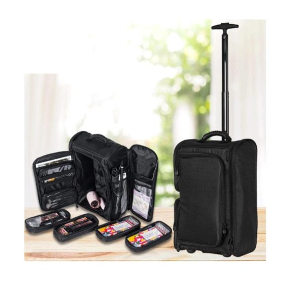 Make-up & Beauty Trolley Werkzeugkästen Koffer Aufbewahrung - Reise-Kit mit Rollen für Tattoo Nägel & mehr