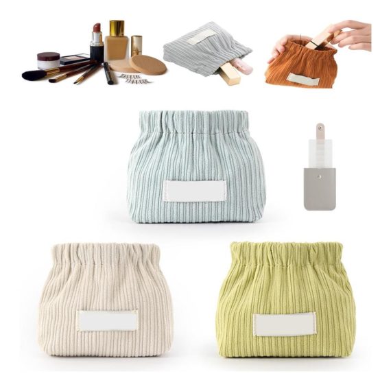 3-teiliges Corduroy Haaraccessoire-Set Handtuchständer Reise-Elastic-Organizer & Make-up Tasche