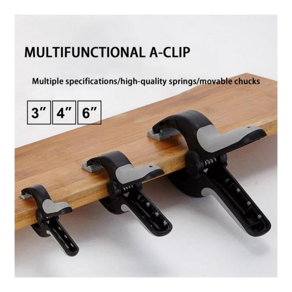 Federklemmen Set 3 Stück große Nylon Spannklemmen mit robusten Kunststoffgriffen - 6-Zoll 4-Zoll 3-Zoll Klemmen für vielseitige Anwendungen wie Leimen und Fixieren