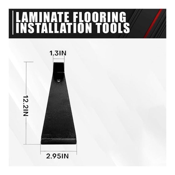 12.2-Inch Heavy Duty Wood Flooring Installation Tool with Metal Tie Rods - Professional Pulls Bar for Laminate and Hardwood Floor Alignment