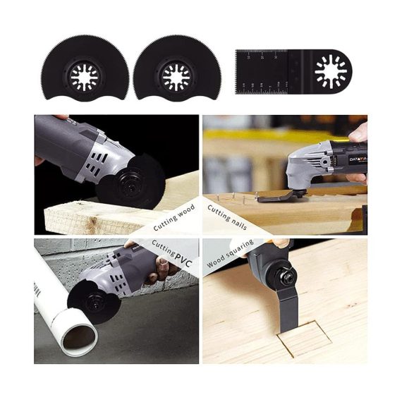 105-teiliges Oszillierwerkzeug Zubehörset - Universelle Klingen für Holz & Metall - Passend für DeWalt Fein Makita uvm. - Multitool Sägeblätter mit Schnellentriegelung