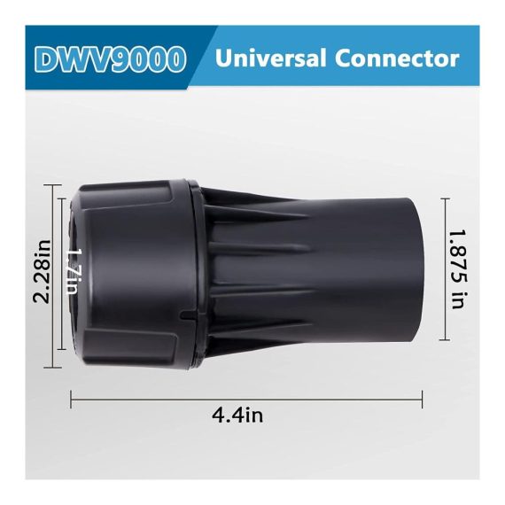 Universaladapter DWV9000 für DeWalt Staubsauger | Staubsammeladapter für 1-1/4 Zoll Schlauch | Kompatibel mit Poweka Staubsaugern