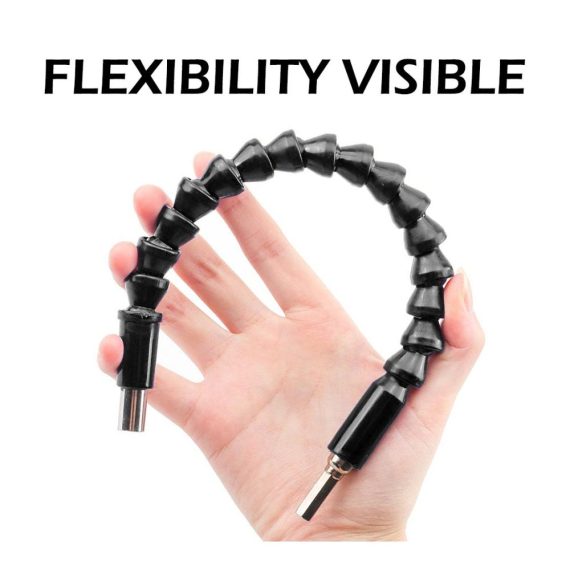 Magnetische Bithalter-Verlängerung Set (3 Stück) - 1/4 Zoll Sechskant-Schaft Schneller Wechsel Flexible 295 cm Verlängerung für Bohrer mit Stecknuss/Bit-Halter (4 Stück) - Schwerlast Hochleistungs-Verbindungen von YuCool