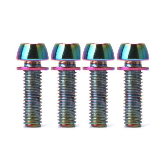 Fahrradvorbauschrauben-Set Bunte Edelstahl Sechskantschrauben für Fahrradlenker und -vorbauschrauben M5 x 20 mm und M6 x 20 mm - Ideale Ersatzteile und Abstandshalter (Color 2 M6x20