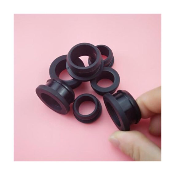 Gummi Schutzkappen Set Schwarze Snap-on-Lochstopfen Drahtkabel-Verdrahtungsbuchsen O-Ringe Dichtungen - 2–30 mm - 4 Stück A16mm (E 12mm