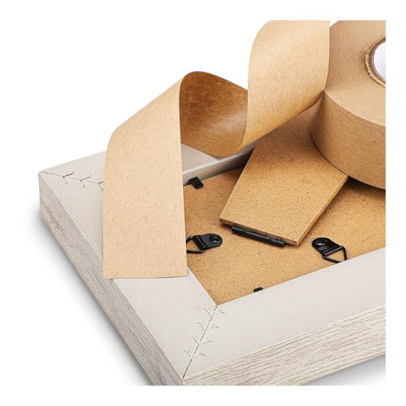 Gummiertes Kraftpapier-Packband – 2 Rollen 328 m insgesamt wasseraktiviert 15 Zoll breit verstärkt für Glasfaser-Verpackungen Braun 38 mm x 54 m
