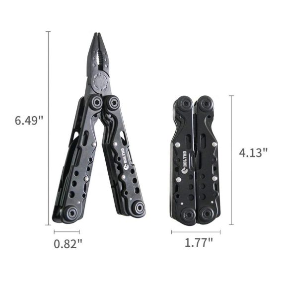 Multifunktionswerkzeuge 12-in-1 Faltbares Edelstahl-Taschenwerkzeug mit Zange Boltho-Multiwerkzeug Flaschenöffner Säge Schraubendreher – Ideal für Survival Camping Reparaturen und Notfälle