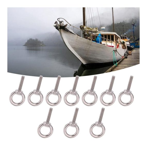 10 Stück Augenbolzen Ringschrauben aus 304 Edelstahl M6x25 Hebe-Rundring-Schraubverschluss für sichere Anschlüsse ideal für Strom und Stahl