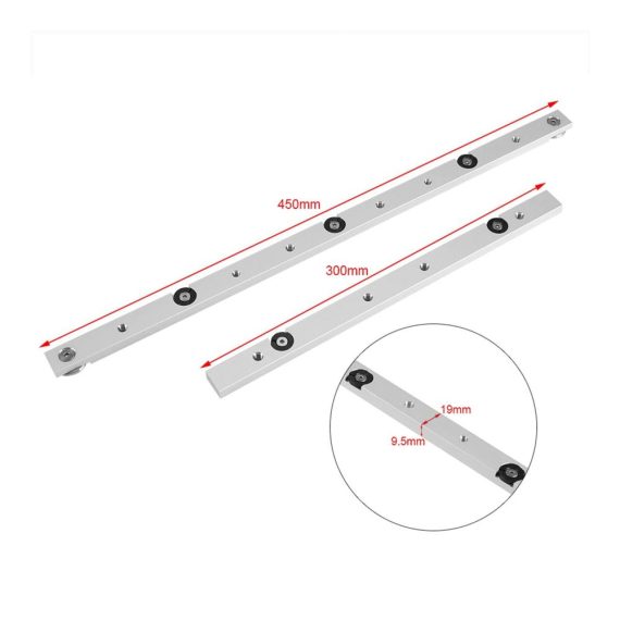 Gehrungsschiene 450mm Aluminiumlegierung für Tischkreissägen - Universale Führung und Anschlagschiene für präzise Holzbearbeitung