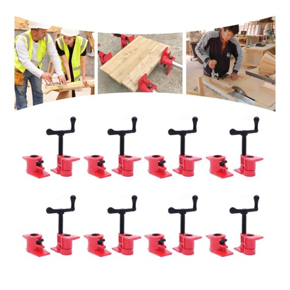 8er-Pack Gusseisen Rohrschellen und Schraubzwingen - Heavy-Duty 3/4 Zoll Rohrschraubzwingen für Holzklemmen und DIY Holzbearbeitung
