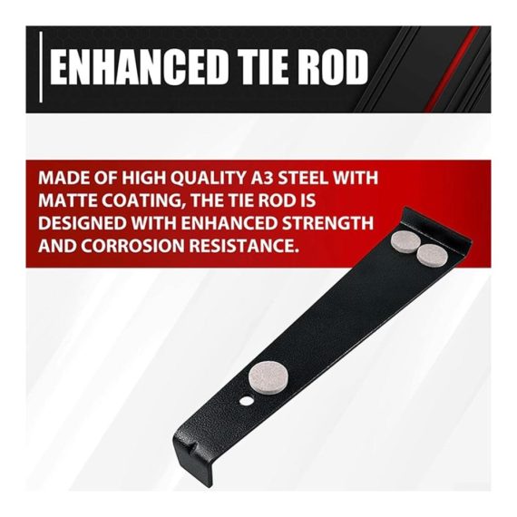 12.2-Inch Heavy Duty Wood Flooring Installation Tool with Metal Tie Rods - Professional Pulls Bar for Laminate and Hardwood Floor Alignment