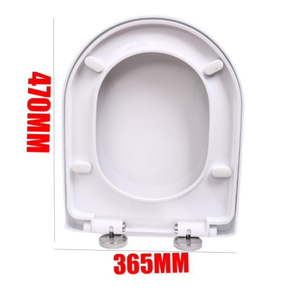 Duroplast WC-Sitz D-Form mit Absenkautomatik Quick-Release Antibakteriell - Hochwertiger Toilettendeckel für Stabilität und leichte Reinigung