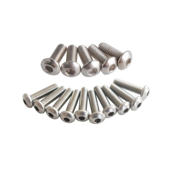 Edelstahl Abstandsschrauben Set (5/10/20/50 Stück) - Sechskant-Innensechskant Knopfkopf M2-M10 ISO7380-M8 304 A2 Edelstahl - 10 mm Länge 5PCS M8 inklusive