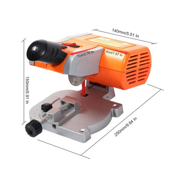 Kapp- & Gehrungssägen Handsäge - Vielseitige Mini Schneidemaschine für Metall Holz Stein Glas - Präzise Schnitte von 0° bis 45° - 7800 U/min Multi-Winkel Schneidewerkzeug
