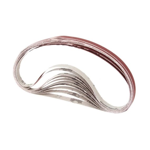 Schleifbänder 10er Set - Premium-Qualität 9x533 mm Schleifband 21x035 Zoll Körnung 40-600 Weiches Tuch Bandschleifer Zubehör - Hochleistungs-Schleifsieb 100er Körnung 533x9 mm