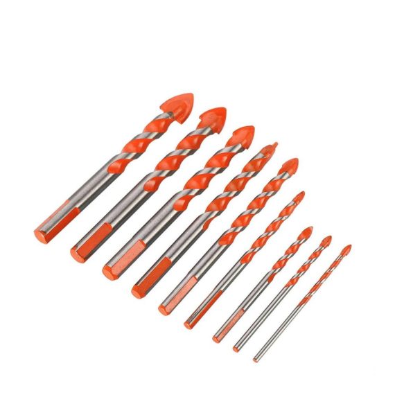 Professionelles 9-teiliges Keramikbohrer-Set für Fliesen & Glas - Präzise Fliesenbohrer von 3-16 mm - Ideal für präzises Bohren in Fliesenoberflächen