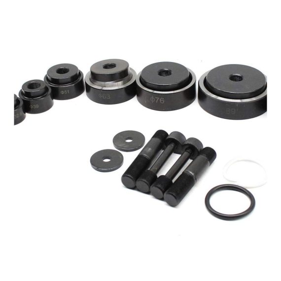 Hydraulisches Blechlocher Set 15t - Lochstanze mit Zylinder Hydraulikpumpe und Koffer (16mm - 101mm