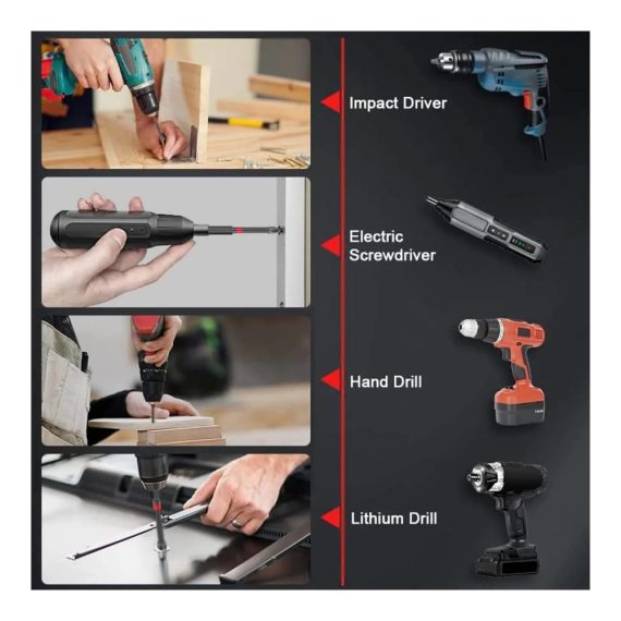 Bitsätze PH2 Magnetic Screwdriver Bit Set - Premium S2 Steel 1/4 Inch Hex Shank 6PCS Cross Slot Screwdriver Bits with Anti-Slip Design for Impact Drill - Magnetic Impact Drill Bit Kit