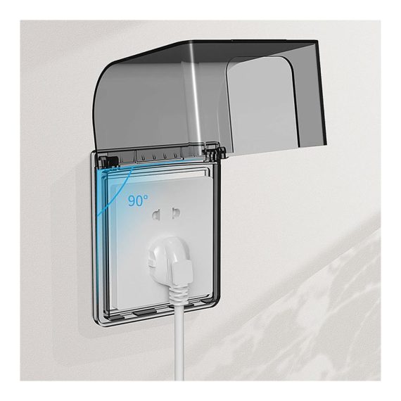 86 Typ Wasserdichte Außensteckdose - Spritzgeschützte Wandschalter-Steckdose Abdeckung für den Außenbereich 12.2×10.8×7.3 CM