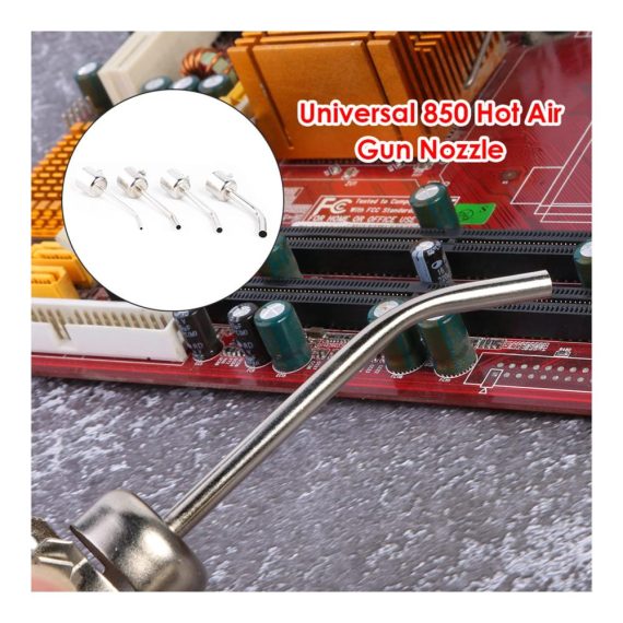 Heißluftpistolen-Düsen-Set Aluminiumlegierung 4-teilig mit 3/5/6/8 mm Durchmesser (6mm) - Optimales Schweißlötzubehör für 850 Heißluftpistolen-Reparaturen