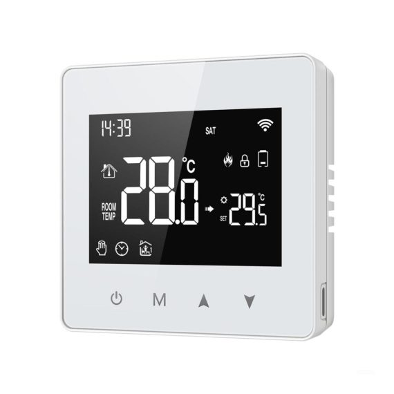 Programmierbares Smart Thermostat - Zigbee Technologie Batteriebetrieben Wandmontage LCD Display APP Steuerung