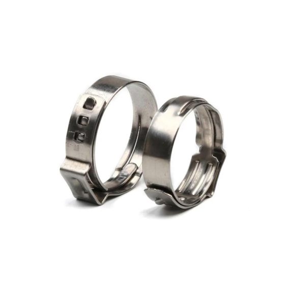 130 Stufenlose Einzelohr-Schlauchschellen aus 304 Edelstahl + Klemmzange | Rohrschellen-Set für Schläuche 7–21mm | Cinch-Klemmringe inklusive