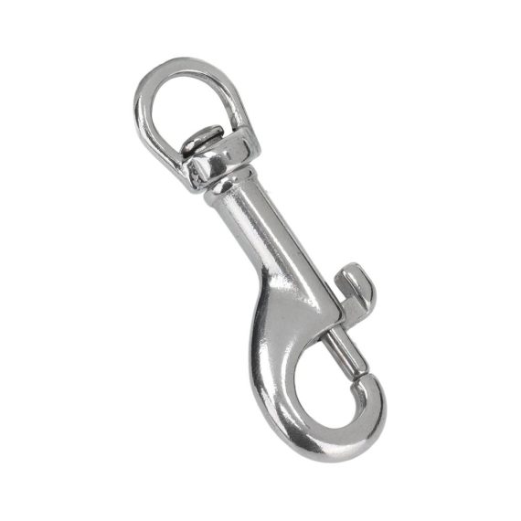Edelstahl Karabinerhaken 2 Stück - Bolzenhaken mit Drehgelenk und hoher Tragfähigkeit - Ideal für Hundehalsbänder Fahnenmasten und Planenabdeckungen (65 mm