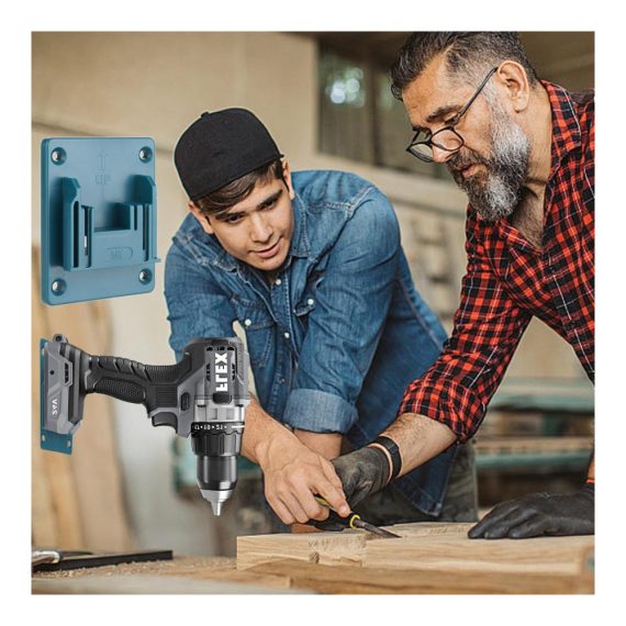 Robuste Werkzeughalterung Ständer-Set für Makita 18V Elektrowerkzeuge Bohrer und Batterien – Wandmontage mit 32 Schrauben Blau für die perfekte Werkstattorganisation