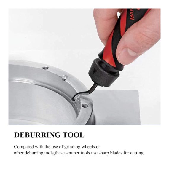 Entgrater DAWENHA 20 Edelstahl Klingen für Metall Kunststoff Kupfer PVC Eisen - Universelles Werkzeug mit Metallgriff BS1010 Ersatz-Entgratungsmesser