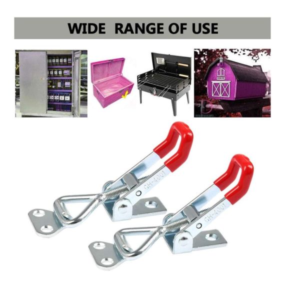 4 Stück YOTINO Kniehebelspanner GH-4001 aus Metall | Verstellbare kleine Spannverschlüsse für bis zu 100 kg | Toggle Latch für sicheres Verschließen von Kisten