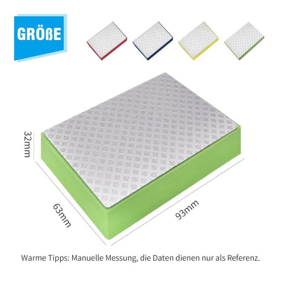 Diamant-Schleifklötze von Hoypeyfiy 4Pcs Handpolierpads für präzises Schleifen Polieren und Schärfen - 60 100 200 400 Körnung inklusive
