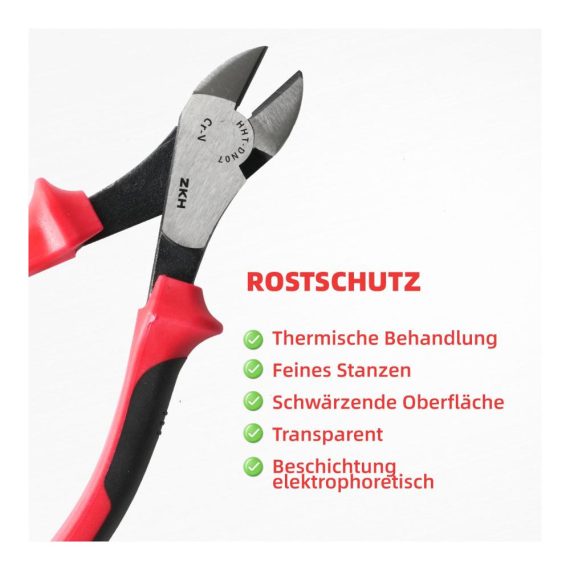 Präzisions-Seitenschneider für Elektronik und LWL - 180mm (7 Zoll) verchromt