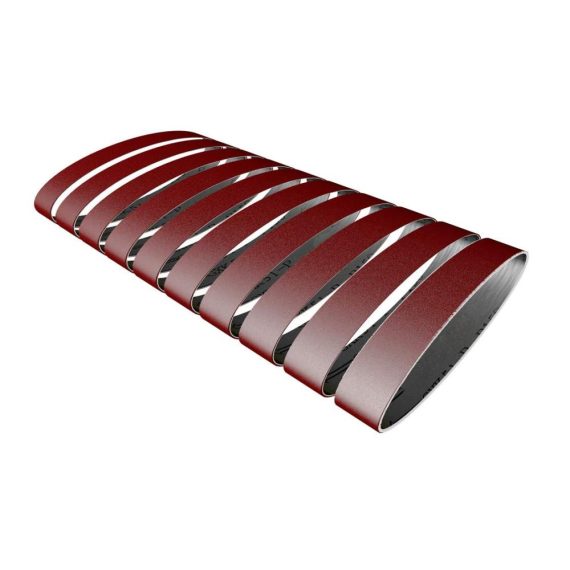 10 Stück Aluminiumoxid Schleifbänder Set | 15x330mm / 25x330mm | 60-1000 Körnung für Winkelschleifer | Schleifen & Polieren