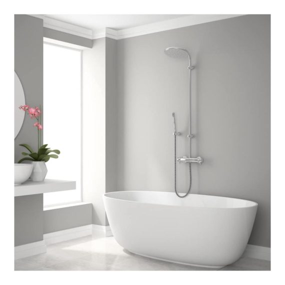 Duschkopf Verlängerungsarm aus Edelstahl 27.5cm G1/2 Gewinde Chrom Badzubehör für Handbrause - Premium Duschverlängerungsrohr für optimales Duscherlebnis im Badezimmer