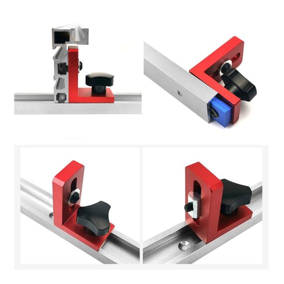 Miter Track Stop 30/45 für Präzision in der Holzbearbeitung - Führungsschiene Stop für T-Nut T-Tracks Ideales Zubehör für DIY Holzbearbeitungswerkzeuge