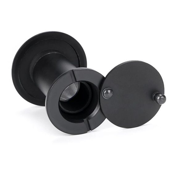 Türspion YOUTU Hochwertiger Türbetrachter mit Weitwinkel HD-Glaslinse Massivem Messing-Körper und 220 Grad Betrachtungswinkel - Bohrloch Ø 16mm (Schwarz