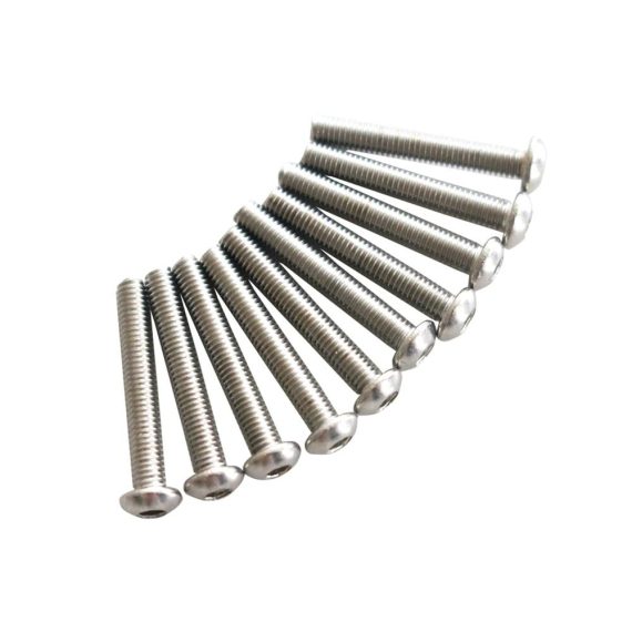 Edelstahl Abstandsschrauben Set (5/10/20/50 Stück) - Sechskant-Innensechskant Knopfkopf M2-M10 ISO7380-M8 304 A2 Edelstahl - 10 mm Länge 5PCS M8 inklusive